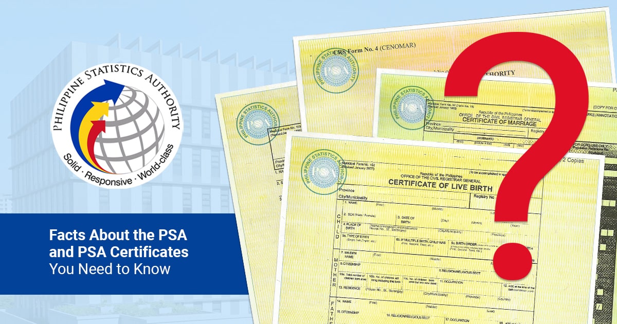 What is a PSA certificate