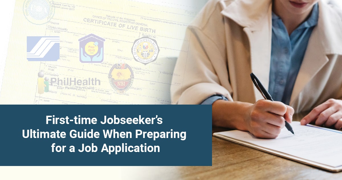 Job application requirements for fresh graduates.