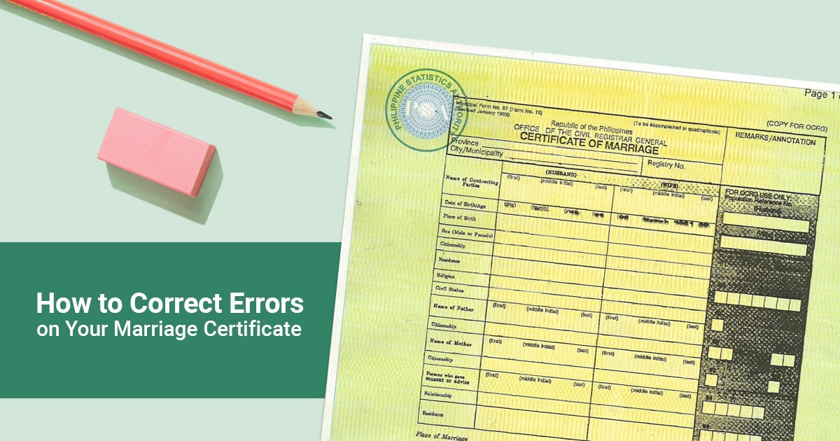How to apply corrections on your PSA marriage certificate