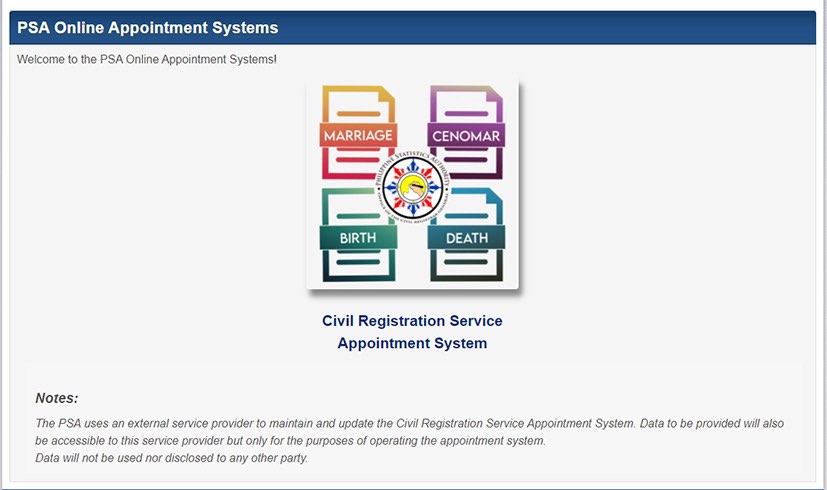 Set an appointment with PSA