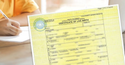 Blurred PSA Birth Certificate
